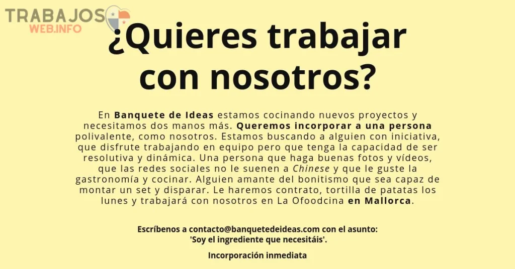 porque quieres trabajar con nosotros